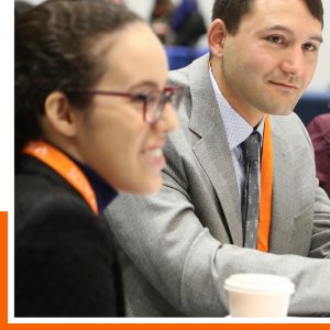 Critical Care Congress attendees engage at the event.
