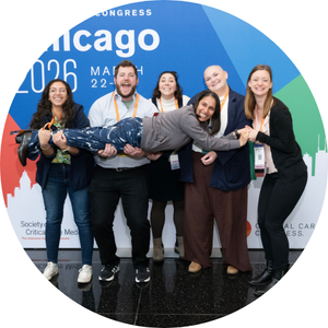 Critical Care Congress attendees engage at the event.