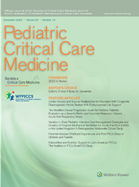 From Pediatric Critical Care Medicine Authors