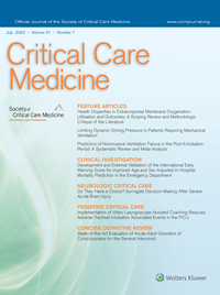 From Critical Care Medicine Authors