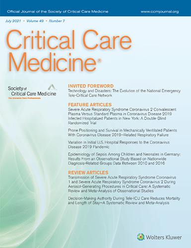 From Critical Care Medicine Authors